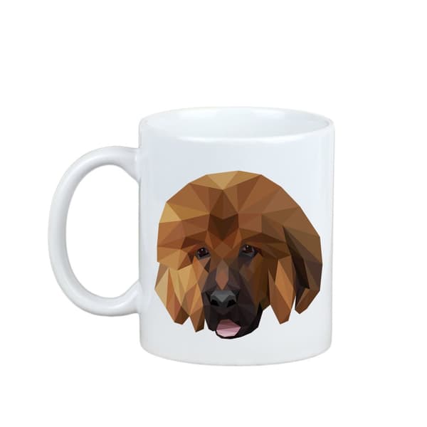 Tibetansk Mastiff, Tibetansk Grand Danois - krus med et foto og inskriptionen geometrisk hund Art-Dog