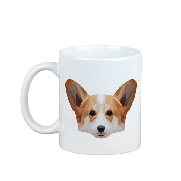 Pembroke Welsh Corgi - krus med et foto og inskriptionen af en geometrisk Art-Dog-hund