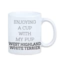 Miniatyrbillede 3 af 6: West Highland White Terrier, Westie - et krus med et foto og inskriptionen af en geometrisk Art-Dog-hund