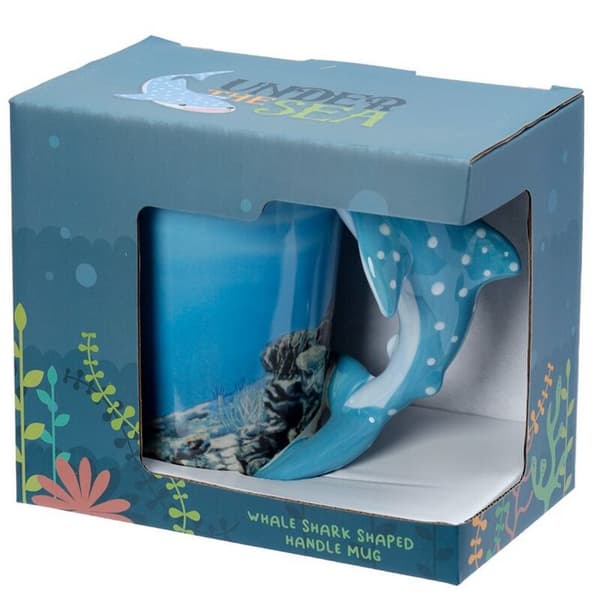 Whale Shark Ceramic Shaped Handle Mug