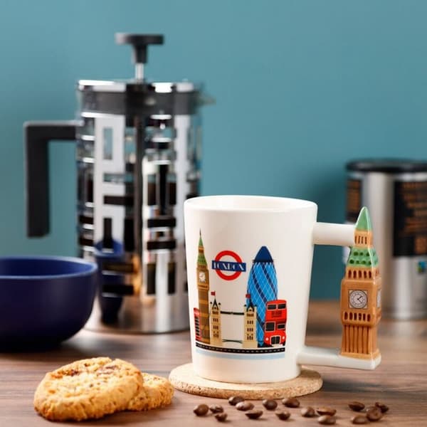 London Souvenir Big Ben Ceramic Shaped Handle Mug