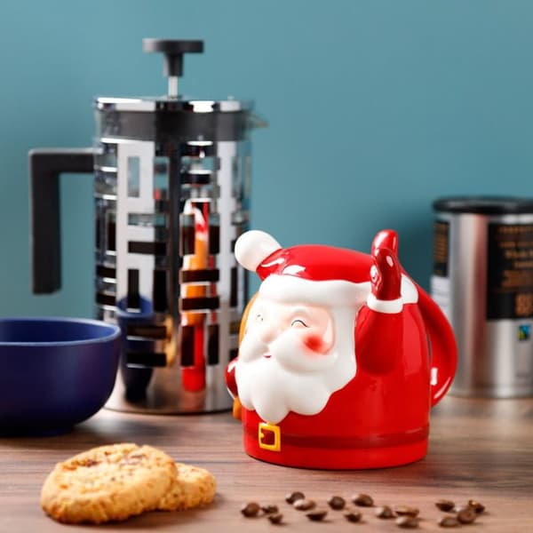 Jingle All The Way Upside Down Mug Santa Claus