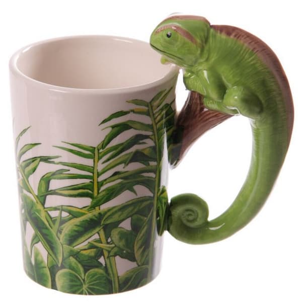 Chameleon Ceramic Shaped Handle Mug