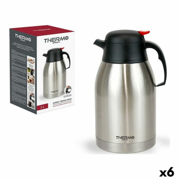 Termokande ThermoSport 205339 2 L Rustfrit stål (6 enheder)