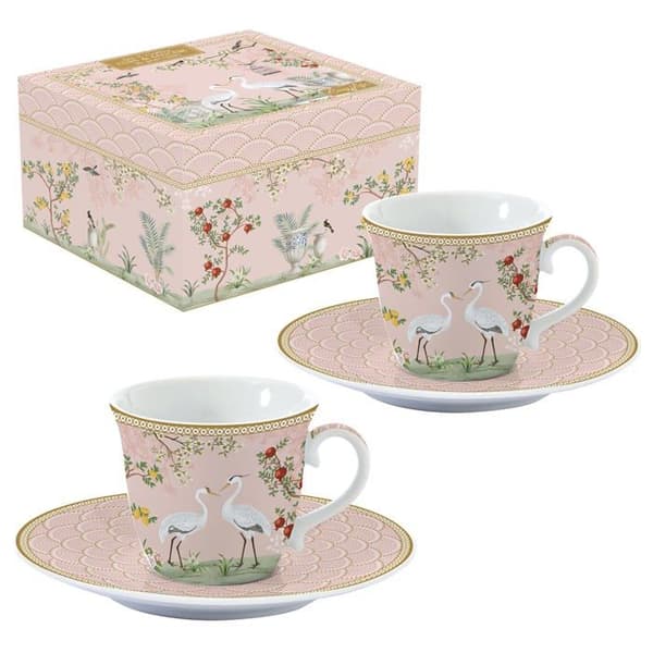 Mugg - kopp - mazagran Enkel liv - 1175JARR - GÅVOSETT 2 KAFFEKOPPAR 8CL I PORSLIN