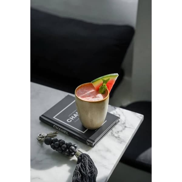 Rootz Cascais Cup sæt på 6 - Keramiske krus - Stilfuld drinkware - Chip -bevis holdbarhed - 10 cm x 10 cm x 9cm