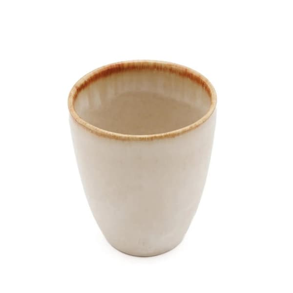 Rootz Cascais Cup sæt på 6 - Keramiske krus - Stilfuld drinkware - Chip -bevis holdbarhed - 10 cm x 10 cm x 9cm