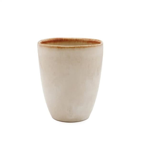 Rootz Cascais Cup sæt på 6 - Keramiske krus - Stilfuld drinkware - Chip -bevis holdbarhed - 10 cm x 10 cm x 9cm