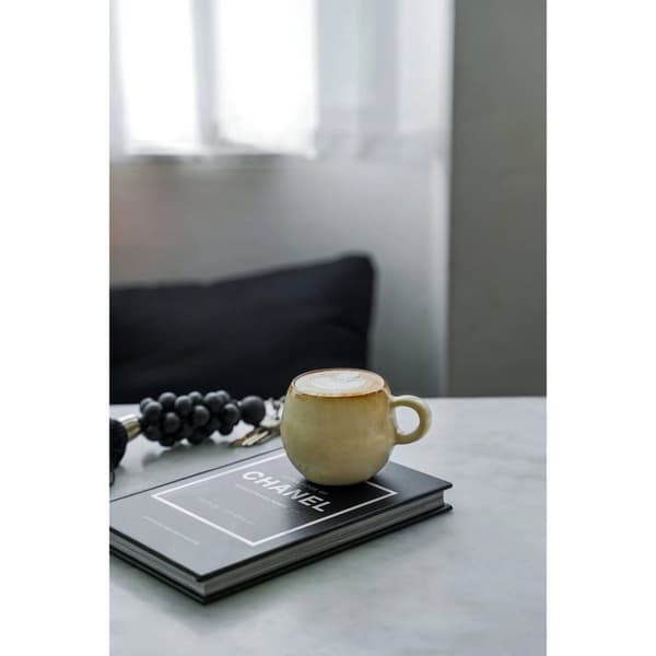 Rootz Cascais Espressokopsæt - Keramiske kopper - Kaffekrus - Spånsikre - 9 cm x 6 cm x 5 cm (sæt med 6)