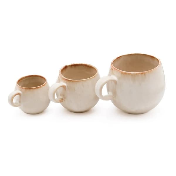 Rootz Cascais Espressokopsæt - Keramiske kopper - Kaffekrus - Spånsikre - 9 cm x 6 cm x 5 cm (sæt med 6)