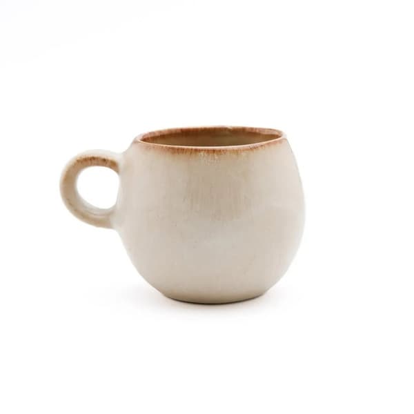 Rootz Cascais Espressokopsæt - Keramiske kopper - Kaffekrus - Spånsikre - 9 cm x 6 cm x 5 cm (sæt med 6)