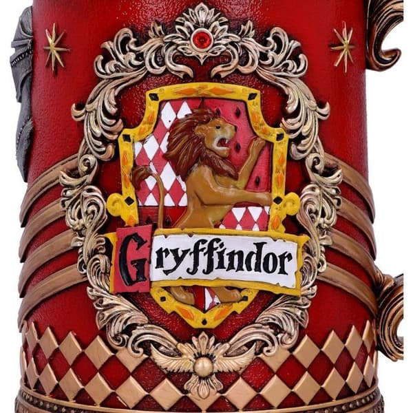 Mugg - Harry Potter - Gryffindor - Skulpterad - Handmålad - Rött harts