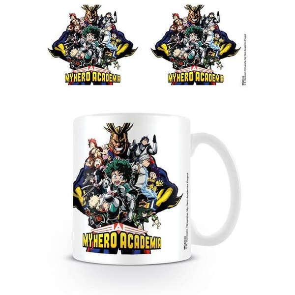 Mugg - MY HERO ACADEMIA - 300 ml - Vit - Cylindrisk - Barn