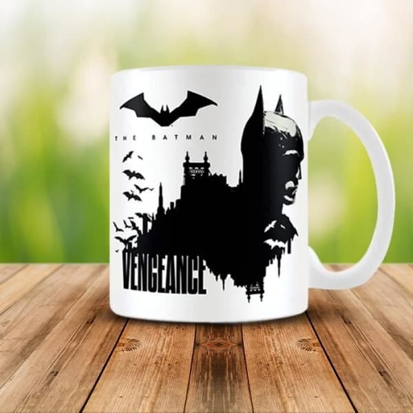 Mugg - PYRAMID INTERNATIONAL - Batman Vengeance Gotham City - 315 ml - Keramik - Svart och vit