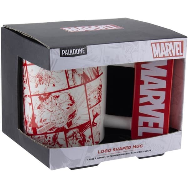 Mugg - MARVEL - Marvel-logotyp - Röd/vit - Keramik - Diskmaskinvänlig