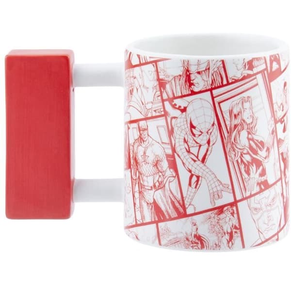 Mugg - MARVEL - Marvel-logotyp - Röd/vit - Keramik - Diskmaskinvänlig