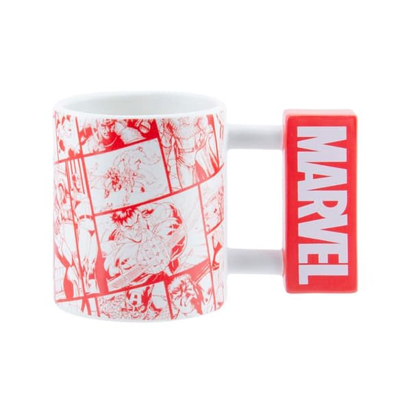 Mugg - MARVEL - Marvel-logotyp - Röd/vit - Keramik - Diskmaskinvänlig