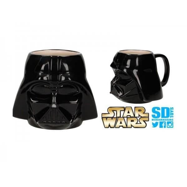 Mugg Star Wars 3D Darth Vader - Star Wars - Asymmetrisk - 350 ml - Porslin/Keramik/Granit