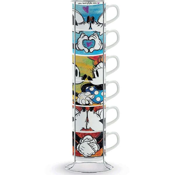 Mugg Expresso - MICKEY - Kärlek Söt Kärlek - 6 stycken - Metall - Flerfärgad - Barn
