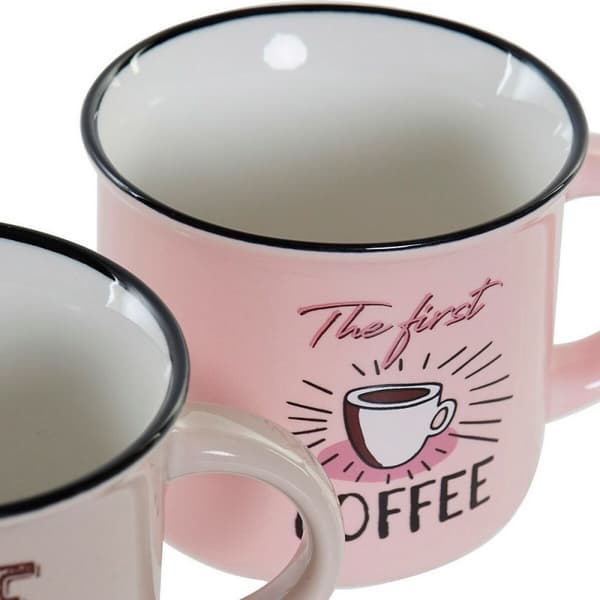 Muki DKD Home Decor Coffee Posliini Bone China (180 ml) (4 pcs)