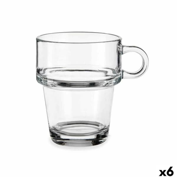 Tee- ja kahvikuppi Vivalto Z908-9/BHA6 Läpinäkyvä Lasi 270 ml (6 osaa)