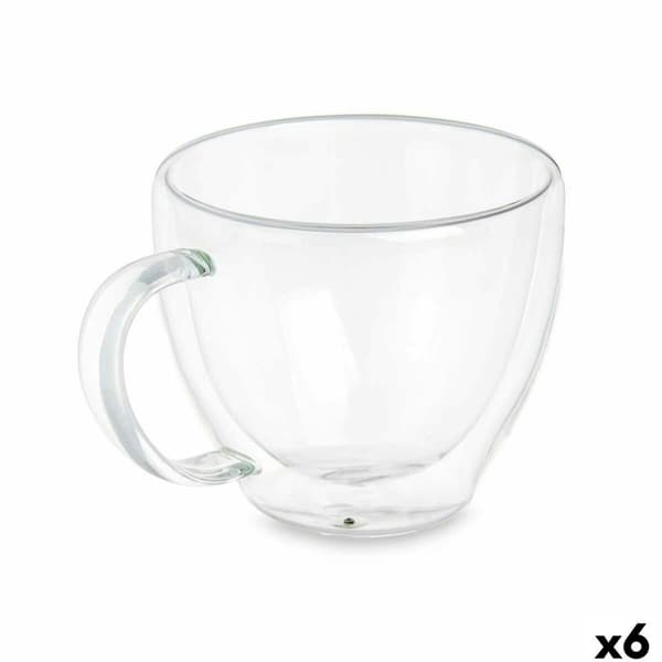 Tee- ja kahvikuppi Vivalto OCT-DG2397 Läpinäkyvä Borosilikaattilasi 140 ml (6 osaa)