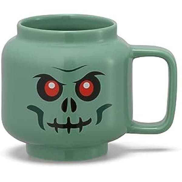 Keramikkopp - LEGO - Grønn skjelett - 530 ml - Oppvaskmaskinsikker - For barn og voksne