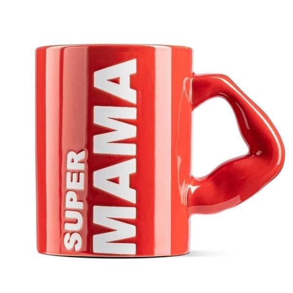 Mugg Super Mama Kopp med muskulösa armar, presentidé till mamma