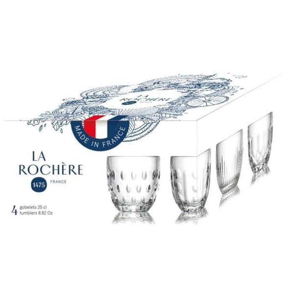 LA ROCHERE Set med 4 Troquet-mönstrade tumblers