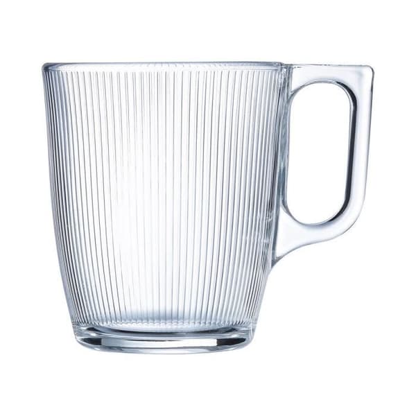 Mugg - Luminarc - Stripy - Transparent Glas - 250 ml - 6 enheter - Mikrovågskompatibel