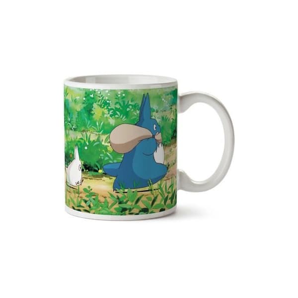Mugg - STUDIO GHIBLI - Totoro - Vit och Blå - Rund - Diskmaskinssäker