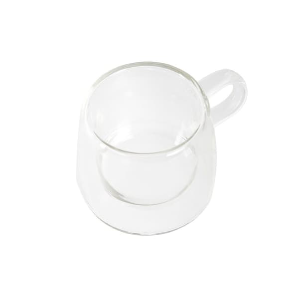 Osainen kahvikuppisetti DKD Home Decor Kristalli Läpinäkyvä Borosilikaattilasi (80 ml)