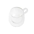 Pikkukuva 2 / 2: Osainen kahvikuppisetti DKD Home Decor Kristalli Läpinäkyvä Borosilikaattilasi (80 ml)