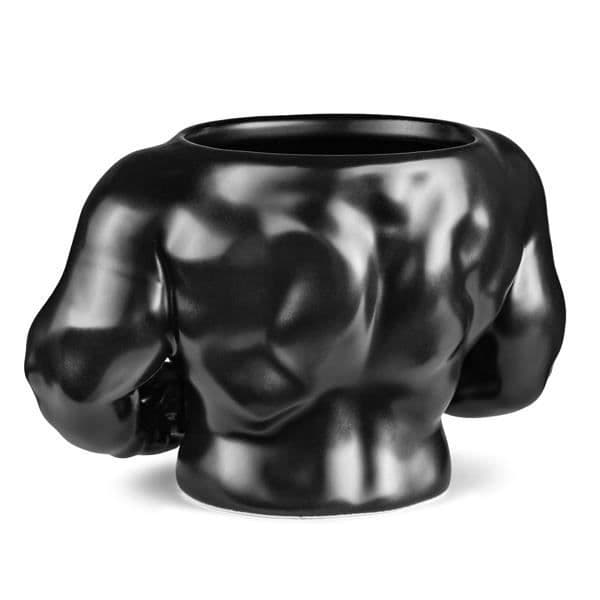 Mug med muskulös svart man Original kopp för träning
