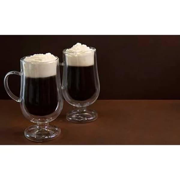Kaffekoppar - Kaffegrytan - Set om 2 - Borosilikatglas - Dubbelvägg - 275 ml