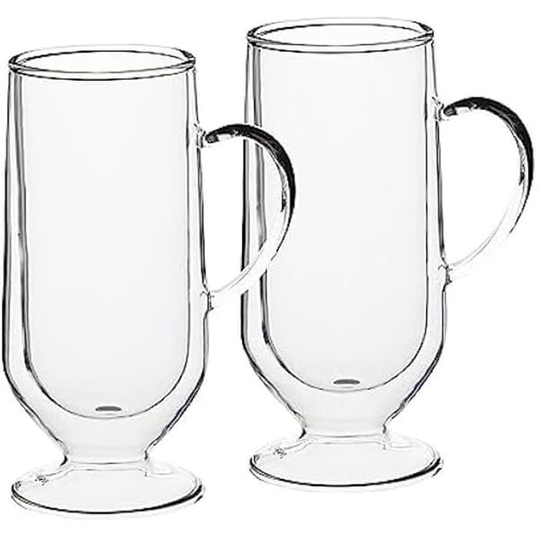 Kaffekoppar - Kaffegrytan - Set om 2 - Borosilikatglas - Dubbelvägg - 275 ml