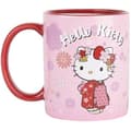 Miniatyrbild 1 av 2: Mugg termorreaktiv - KONIX - Hello Kitty - 320 ml - Röd - Kimono-mönster