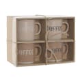 Miniatyrbilde 4 av 4: 4 Delers krussett Home ESPRIT Brun Steintøy 285 ml 9 x 7 x 8 cm