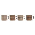 Miniatyrbilde 1 av 4: 4 Delers krussett Home ESPRIT Brun Steintøy 285 ml 9 x 7 x 8 cm