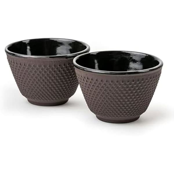 Te koppar - BREDEMEIJER - Set med 2 - Emaljerad gjutjärn - Färg aubergine - 100 ml