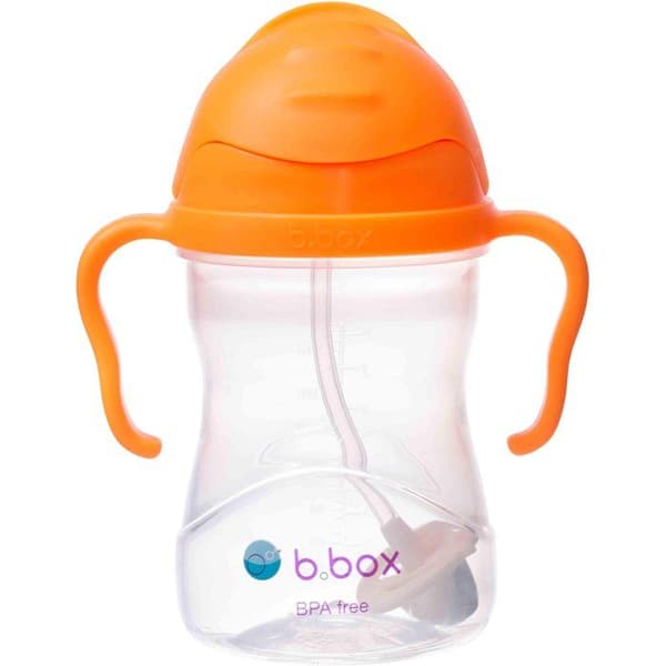 B.Box Mug med orange sugrör 240 ml
