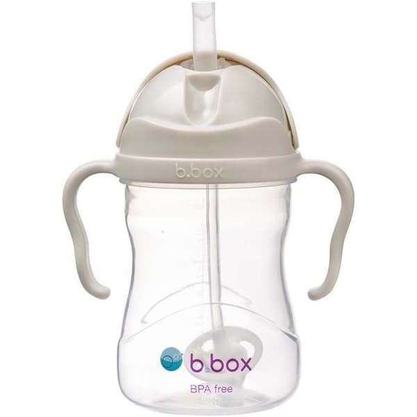 B.Box mugg med sugrör beige