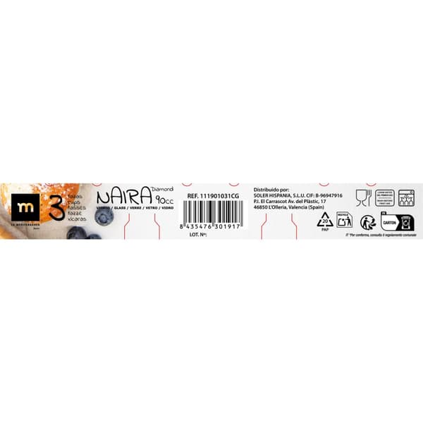 Koppset La Mediterránea Naira 3 Delar (24 antal)