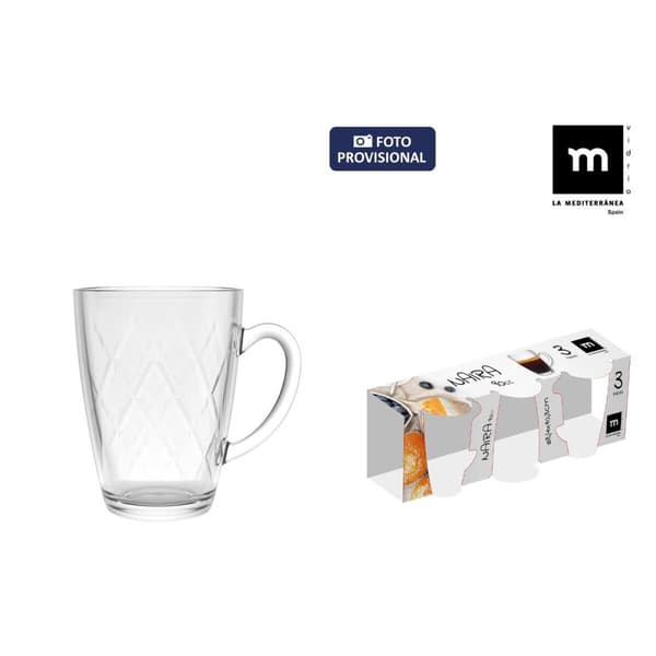 Set med kopper La Mediterránea Naira 3 Dele (24 enheder)
