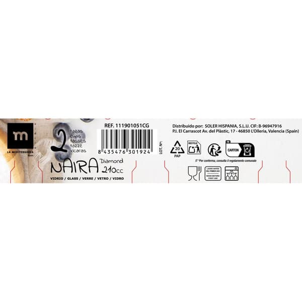 Mukisetti La Mediterránea Naira 2 Kappaletta (36 Osaa)