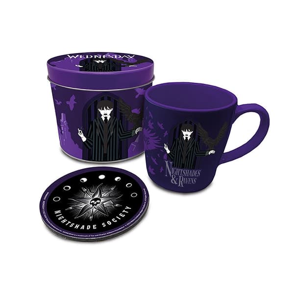 Wednesday Academia Gift tin mug + coaster
