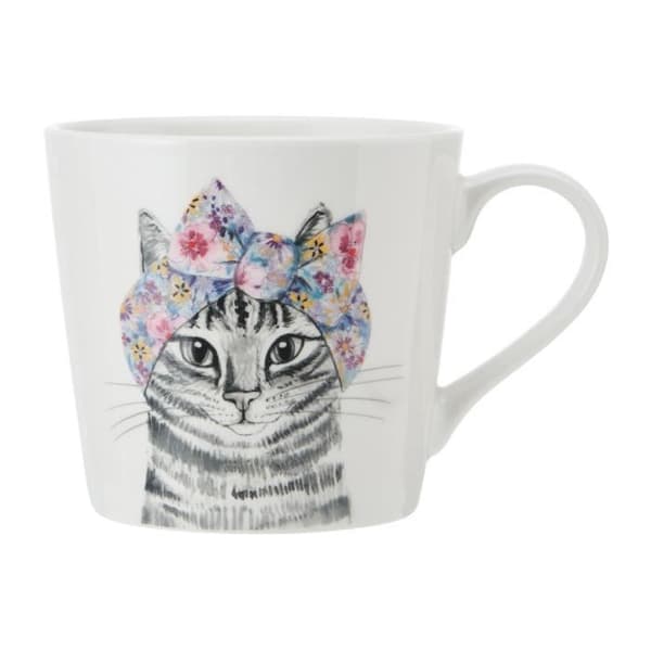 Tipperleyhill Tasse i porslin med katttryck, 380 ml - Mikasa