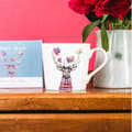Miniatyrbild 2 av 2: Tipperleyhill Tasse i porslin med tryck av älg 380 ml - Mikasa