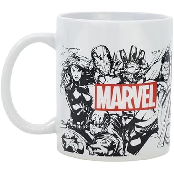 Keramikmugg - STOR - Marvel - 325 ml - Officiella licenser - Återanvändbar utan BPA