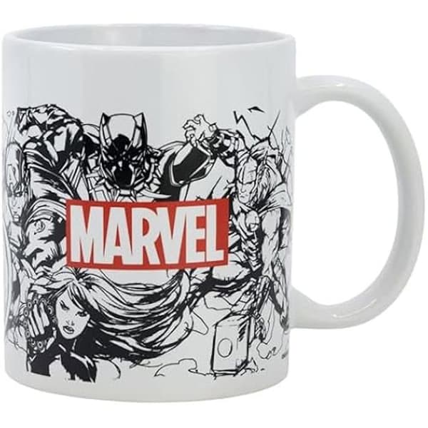 Keramikmugg - STOR - Marvel - 325 ml - Officiella licenser - Återanvändbar utan BPA
